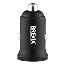 Автомобільний зарядний пристрій Brevia ePower DualChargeLED 38W 1xUSB-C+1xUSB-A чорний
