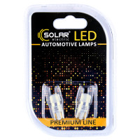 Автолампа Solar LED 12V T10 W2.1x9.5d 1SMD white, 2шт SL1340