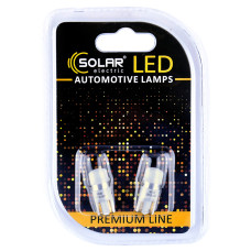 Автолампа Solar LED 12V T10 W2.1x9.5d 1SMD white, 2шт SL1340
