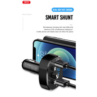 FM-трансмітер XO BCC02 Bluetooth+FM+USB Charging чорний