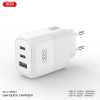 Мережевий зарядний пристрій XO L139 1USB-A 45W+2USB-C 65W білий