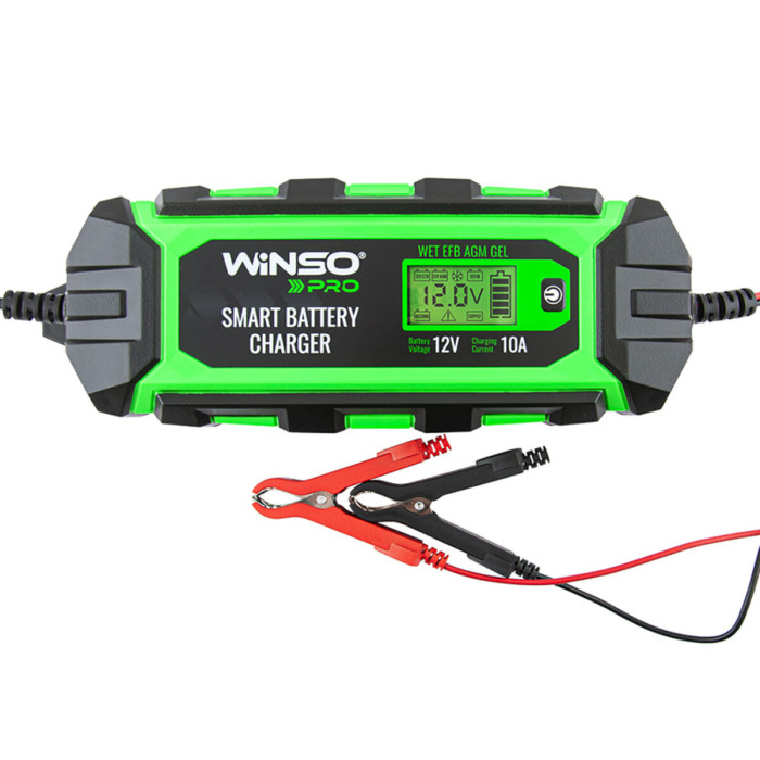 Зарядний пристрій АКБ Winso Pro 12В 200А·год 10А з LCD-екраном