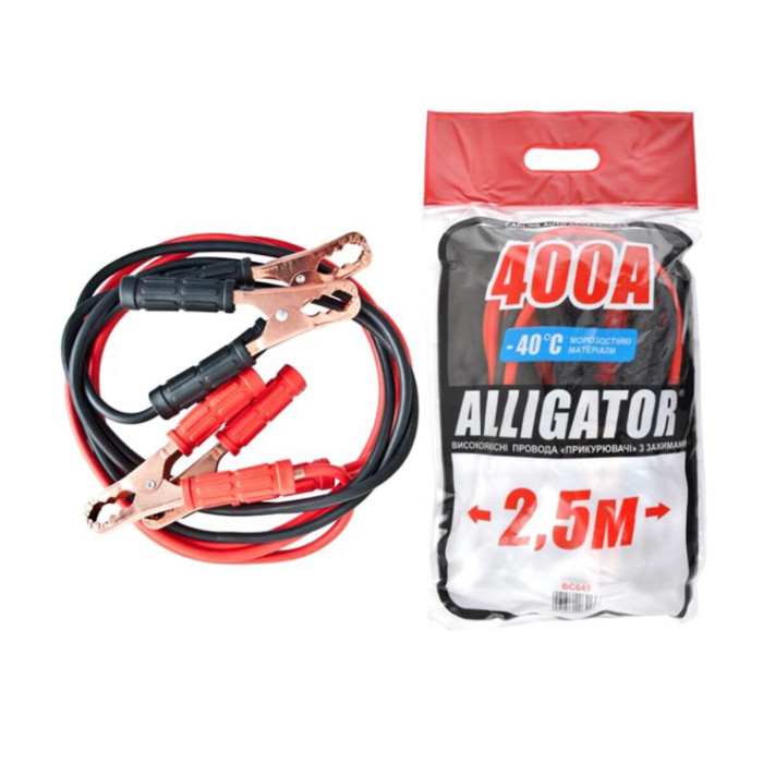Провода-прикурювачі Alligator 400А, 2,5м BC641