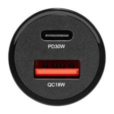 Автомобільний зарядний пристрій Winso Pro 30W 1xUSB-C+1xUSB-A чорний