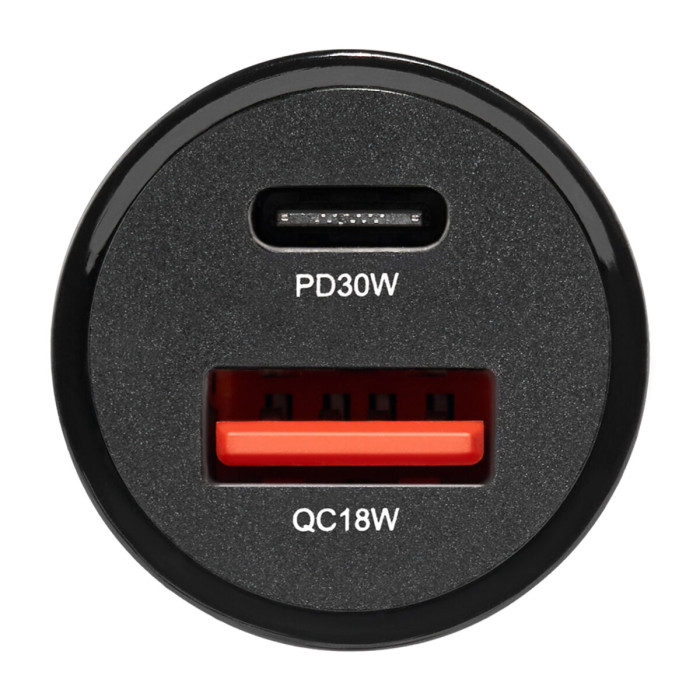 Автомобільний зарядний пристрій Winso Pro 30W 1xUSB-C+1xUSB-A чорний