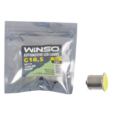 Автолампа Winso LED 12V COB G18.5 BA15s, 4шт