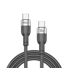 Кабель Brevia Type-C to Type-C 60W 1,2м, чорний ZIP (52120BCCZ1)