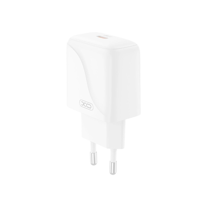 Мережевий зарядний пристрій XO L141 Single USB-C 20W + Lightning кабель білий