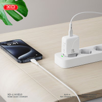 Мережевий зарядний пристрій XO L141 Single USB-C 20W + Lightning кабель білий