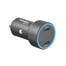 Автомобільний зарядний пристрій Winso Pro 40W 2xUSB-C LED Ring Metal