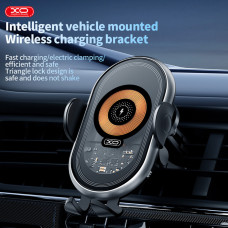 Тримач телефону автомобільний XO з бездротовою зарядкою WX038 15W Transparent Car Wireless Charging чорний
