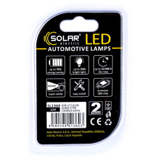 Автолампа Solar LED 12V SV8.5 T11x36 6SMD white, 2шт SL1360