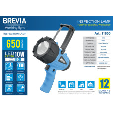 Ліхтар інспекційний Brevia LED 500М 10W LED 650lm 4400mAh, microUSB