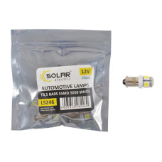 Автолампа Solar LED 12V T8.5 BA9s 5smd 5050 white 10шт