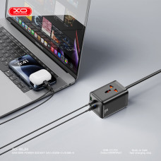 Мережевий зарядний пристрій XO WL24 Fast Charging Desktop Charger Array Plug 65W чорний