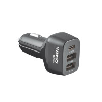 Автомобільний зарядний пристрій Winso Pro 44W USB-C+2xUSB-A