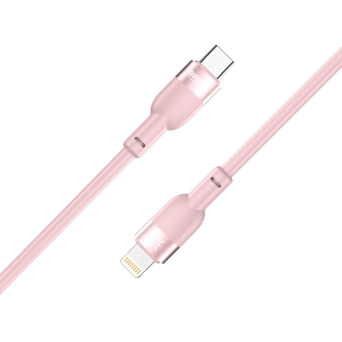 Кабель Brevia Type-C to Lightning 30W 1,2м, рожевий box (52120PCLC1)