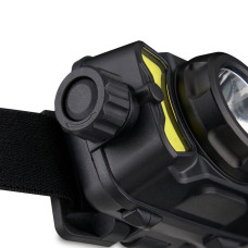 Ліхтар налобний Brevia 600Lm, 3W CREE XPG+COB, 1200mAh/3xAAA, білий/червоний