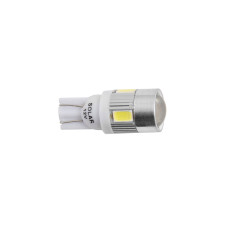 Автолампа Solar LED 12V T10 W2.1x9.5d 6SMD 5630 with lens white, 2шт