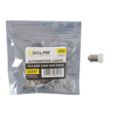 Автолампа Solar LED 12V T8.5 BA9s 1smd 5050 white 10шт