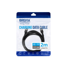 Кабель Brevia Type-C to Lightning 30W 2м, чорний ZIP (53200BCLZ1)