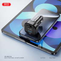 FM-трансмітер XO BCC18 Smart Bluetooth+MP3 Type-C чорний