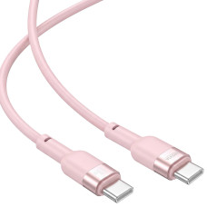 Кабель Brevia Type-C to Type-C 60W 1,2м, рожевий ZIP (52120PCCZ1)
