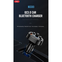 FM-трансмітер XO BCC03 Bluetooth+QC чорний