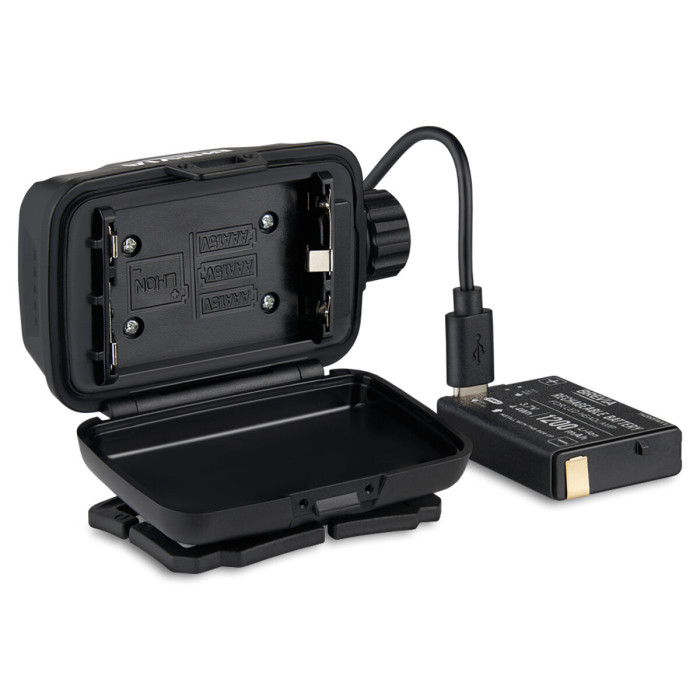 Ліхтар налобний Brevia 600Lm, 3W CREE XPG+COB, 1200mAh/3xAAA, білий/червоний