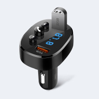 FM-трансмітер XO BCC03 Bluetooth+QC чорний
