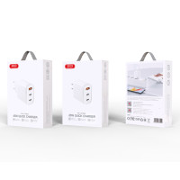 Мережевий зарядний пристрій XO L117 PD45W/QC18W 2USB-C+1USB-A білий