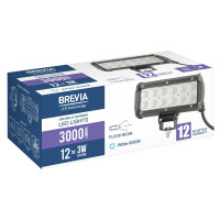 Фара світлодіодна Brevia Cree Flood 10-30V, 36W (12x3W), 3000Lm, 1шт