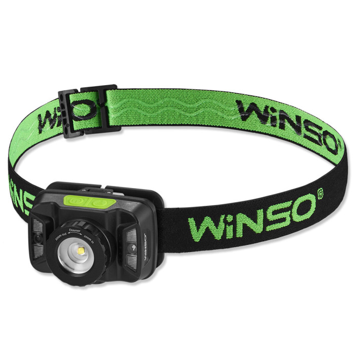 Ліхтар налобний Winso 260Lm, 5W CREE XTE, 1800mAh, Zoom, з сенсором білий/червоний
