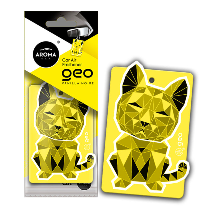 Ароматизатор Aroma Car Cellulose Geo Cat - Yellow Vanilla Noire сухий