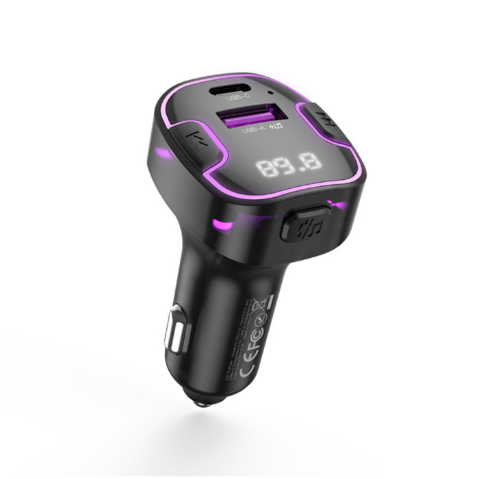 FM-трансмітер XO BCC12 Intelligent Bluetooth+MP3 чорний