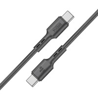Кабель Brevia Type-C to Type-C 60W 1м, чорний box (51100BCCC1)