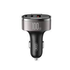 Автомобільний зарядний пристрій XO CC61 Smart USB/Type-C/Lightning 100W срібний