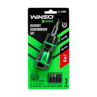 Викрутка Winso Pro реверсивна з комплектом насадок 6в1