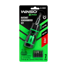 Викрутка Winso Pro реверсивна з комплектом насадок 6в1