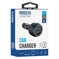 Автомобільний зарядний пристрій Brevia ePower TriPower PRO 130W 2xUSB-C+1xUSB-A