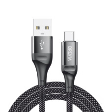 Кабель Brevia USB to Type-C 2,4А 1м, чорний ZIP (56100BUCZ1)
