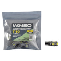 Автолампа Winso LED 12V SMD T10 W2.1x9.5d Canbus, 10шт