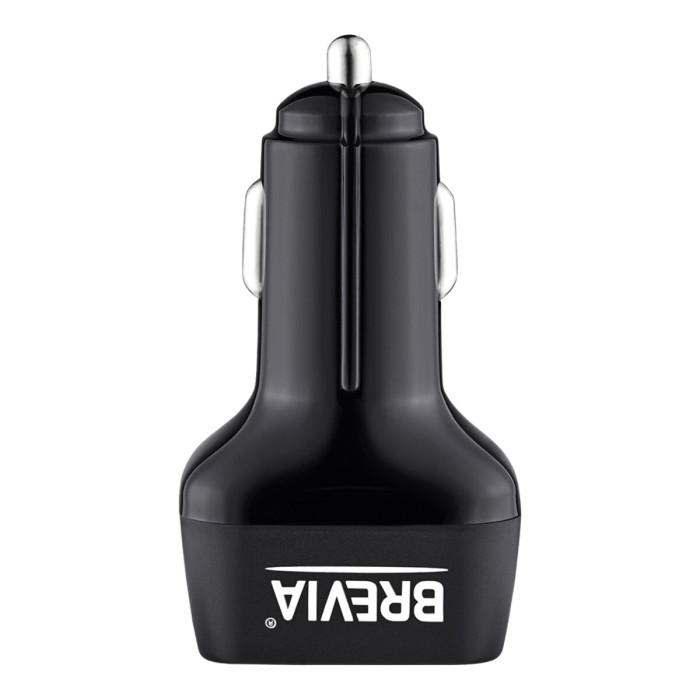Автомобільний зарядний пристрій Brevia ePower TriDrive 42W 3xUSB-A чорний