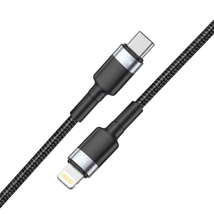 Кабель Brevia Type-C to Lightning 30W 2м, чорний ZIP (53200BCLZ1)