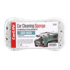 Губка для миття авто CarLife GrayWash з великими порами 220x120x60мм