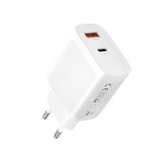 Мережевий зарядний пристрій XO L116 PD30W/QC18W 1USB-C+1USB-A Type-C кабель білий