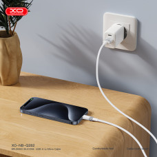 Кабель XO Brushed Silicone Type-C to Type-C 60W 1м білий