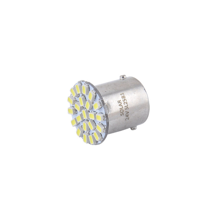 Автолампа Solar LED 24V G18.5 BA15s 22SMD white, 2шт