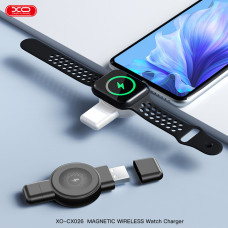 Бездротовий зарядний пристрій XO CX026 Watch Wireless Charger Apple/Samsung USB/Type-C чорний
