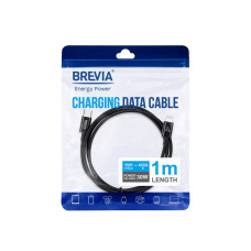 Кабель Brevia Type-C to Lightning 30W 1м, чорний ZIP (55100BCLZ1)